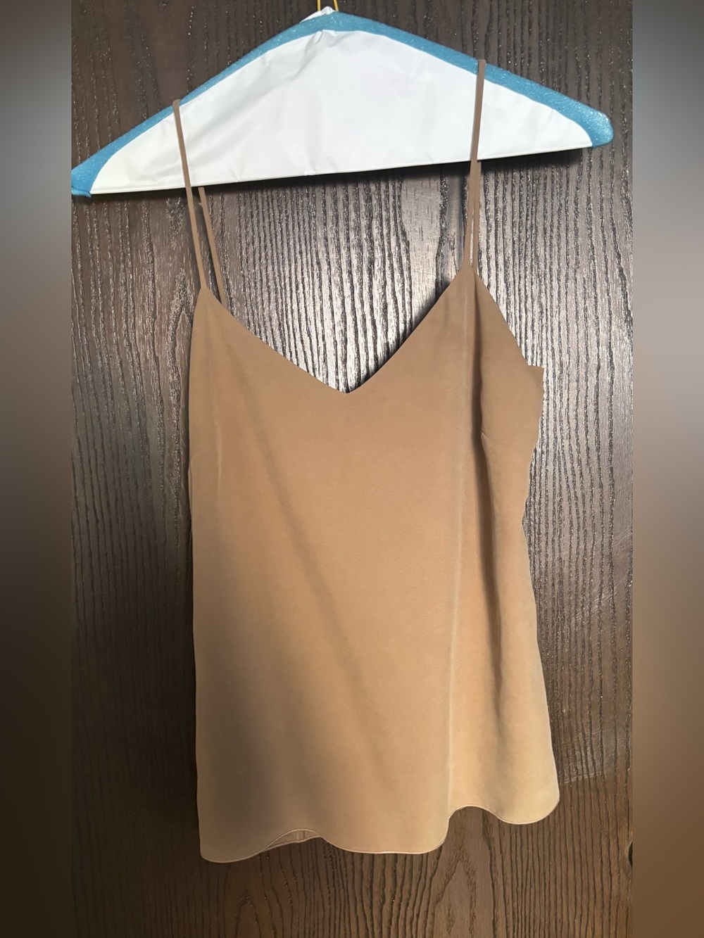 MaxMara Tan Spaghetti Strap V-Neck Cami
